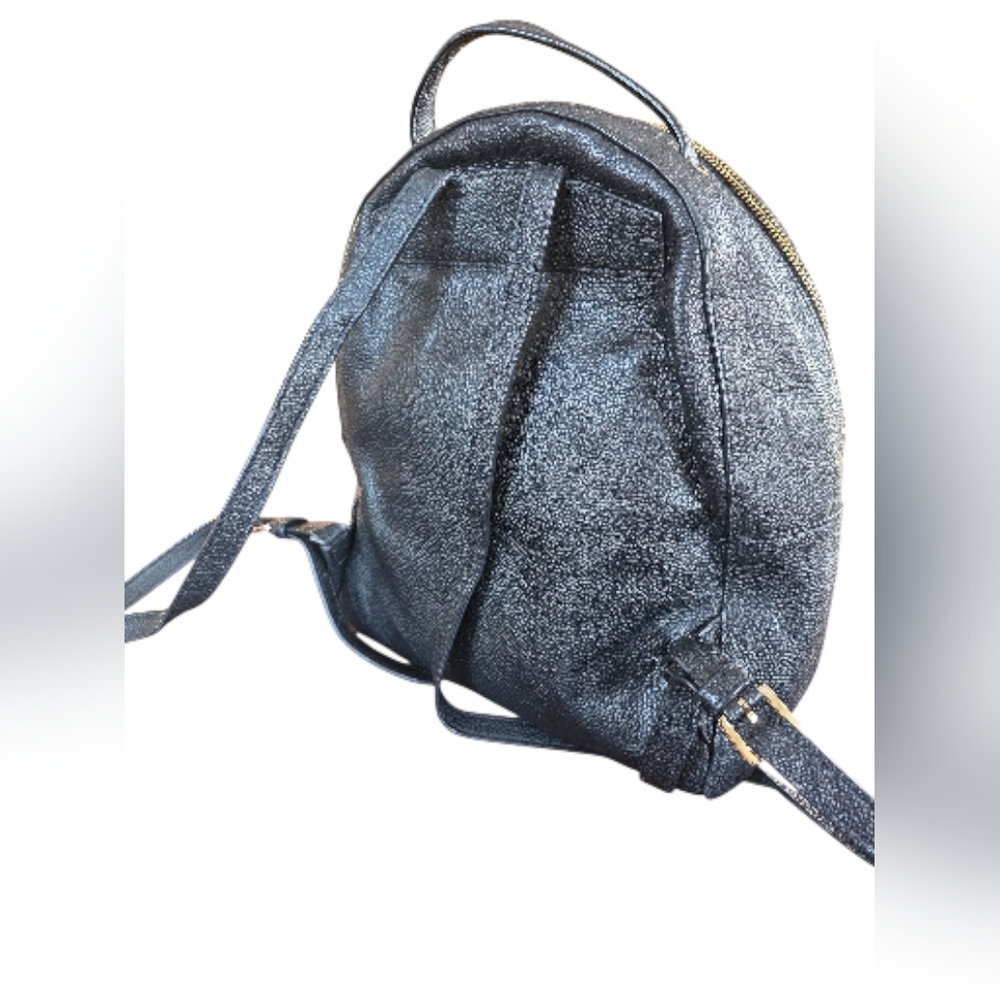 Michael Kors Jessa Black Pebbled Leather Backpack - Picture 3 of 11